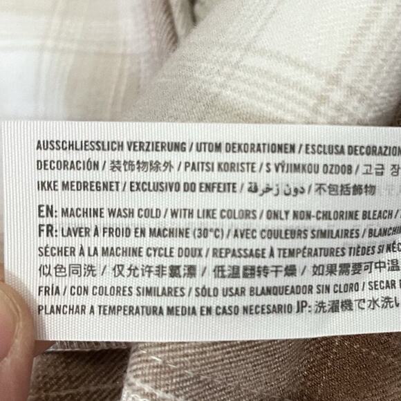 Abercrombie & Fitch Womens Plaid Oversized Flannel Shirt Size XS Pockets Country - Picture 10 of 10